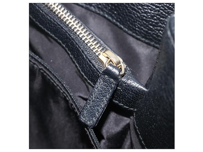 Bulgari BVLGARI Parentesi Tote Bag Leather Black Gold Tone - vista 23
