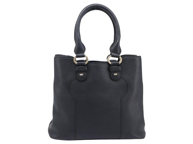 Bulgari BVLGARI Parentesi Tote Bag Leather Black Gold Tone - vista 3
