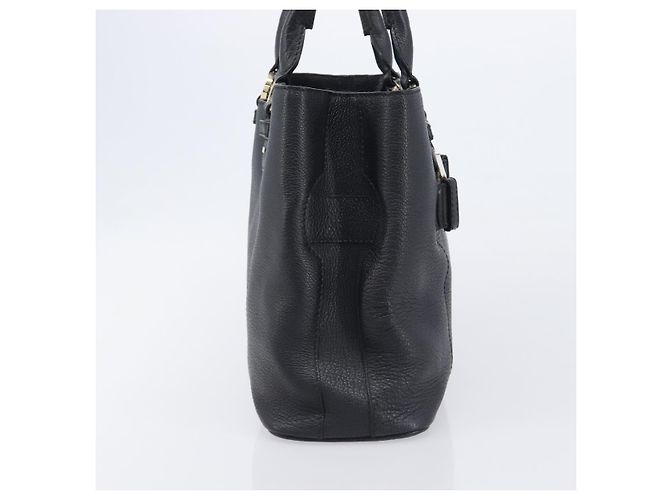 Bulgari BVLGARI Parentesi Tote Bag Leather Black Gold Tone - vista 5