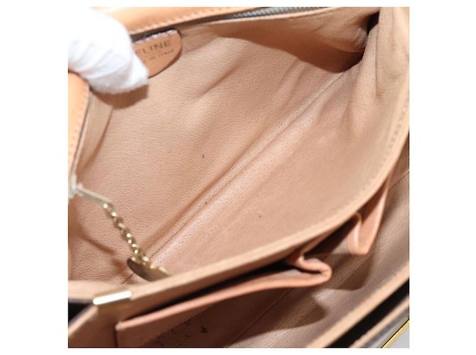 Céline CELINE Macadam Canvas Shoulder Bag PVC Leather Brown Gold - vista 21