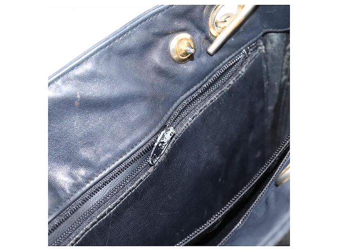 CHANEL Matelasse Chain Shoulder Bag Leather Black Gold Tone CC - vista 20