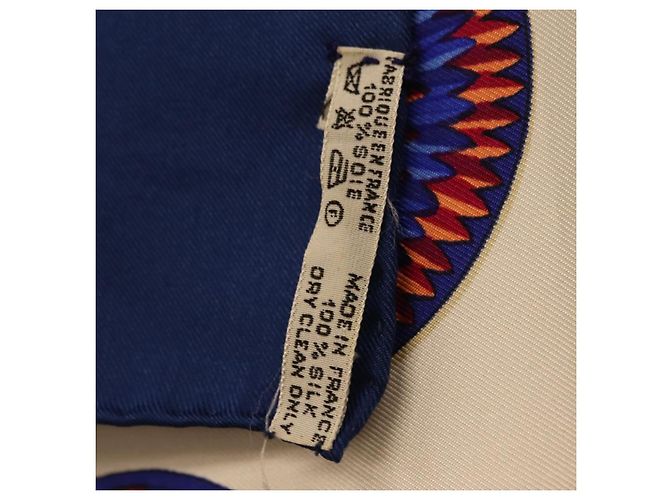 Hermès HERMES Carre 90 Scarf  LES RUBANS DU CHEVAL  Silk Blue - vista 16