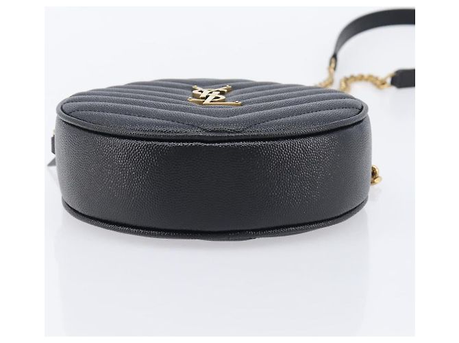 Autre Marque Saint Laurent Chain Viel Shoulder Bag Leather Black Gold - vista 11