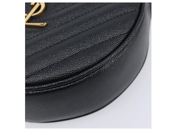 Autre Marque Saint Laurent Chain Viel Shoulder Bag Leather Black Gold - vista 12