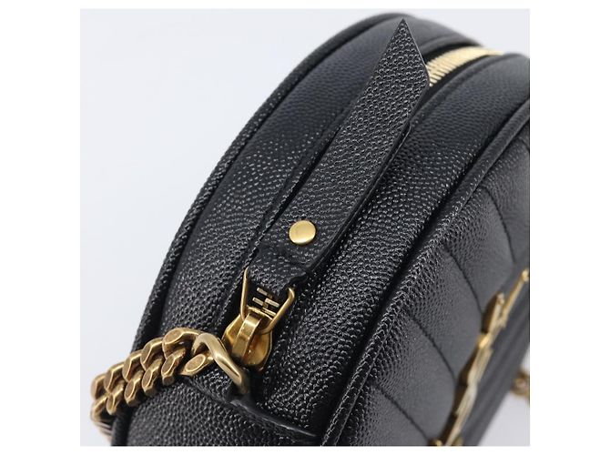 Autre Marque Saint Laurent Chain Viel Shoulder Bag Leather Black Gold - vista 16
