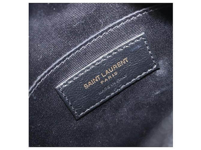 Autre Marque Saint Laurent Chain Viel Shoulder Bag Leather Black Gold - vista 17