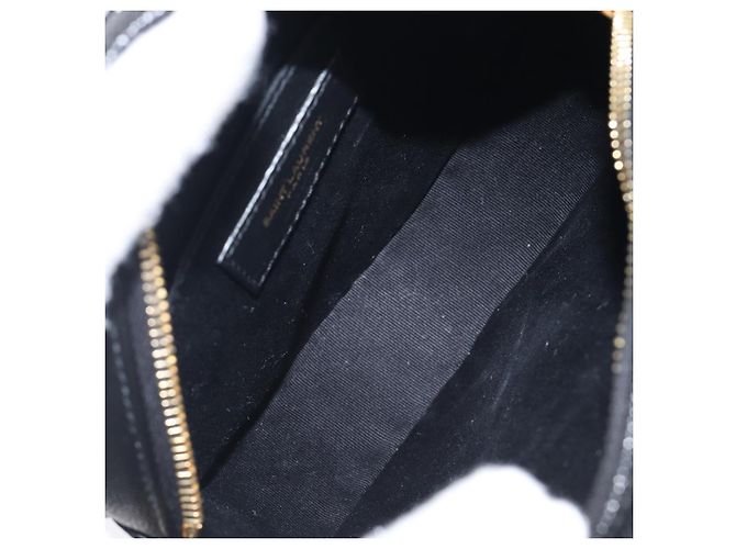 Autre Marque Saint Laurent Chain Viel Shoulder Bag Leather Black Gold - vista 18