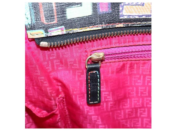 FENDI Zucca Canvas Tote Bag PVC Leather Multicolor 8BH185 - vista 21