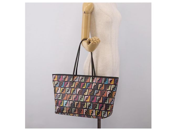 FENDI Zucca Canvas Tote Bag PVC Leather Multicolor 8BH185 - vista 24