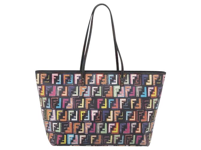 FENDI Zucca Canvas Tote Bag PVC Leather Multicolor 8BH185 - vista 3