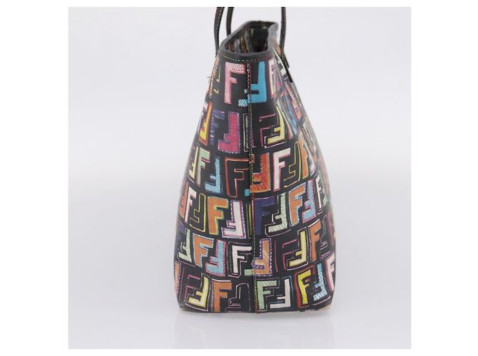 FENDI Zucca Canvas Tote Bag PVC Leather Multicolor 8BH185 - vista 4