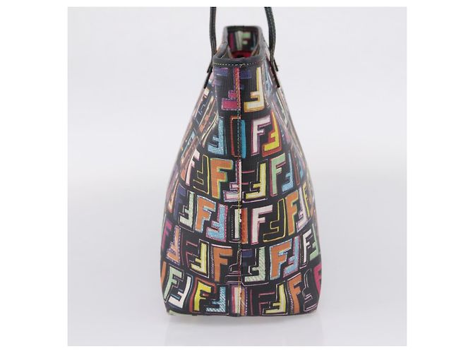 FENDI Zucca Canvas Tote Bag PVC Leather Multicolor 8BH185 - vista 5