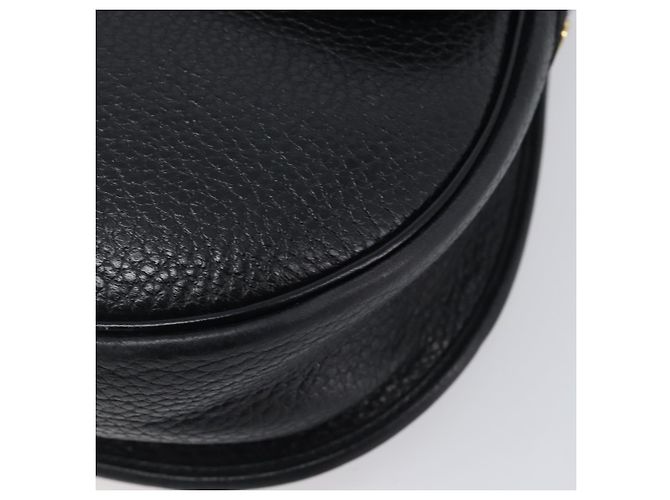 Christian Dior Shoulder Bag Leather Black Gold Tone - vista 10