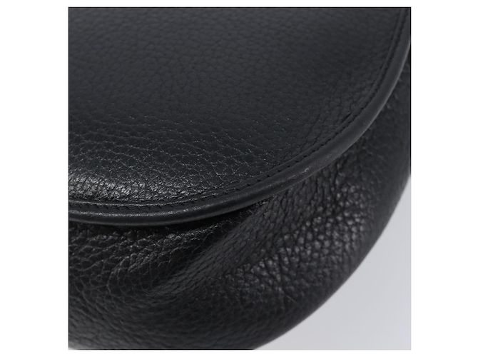 Christian Dior Shoulder Bag Leather Black Gold Tone - vista 12