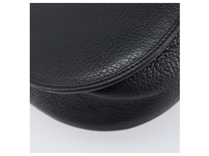 Christian Dior Shoulder Bag Leather Black Gold Tone - vista 13