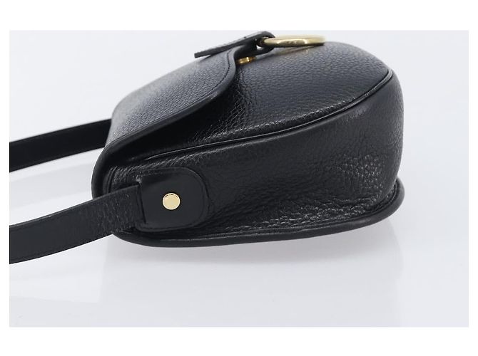 Christian Dior Shoulder Bag Leather Black Gold Tone - vista 5
