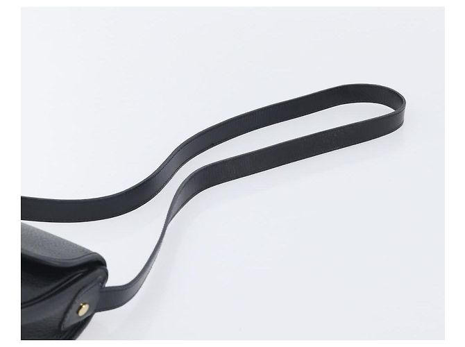 Christian Dior Shoulder Bag Leather Black Gold Tone - vista 8