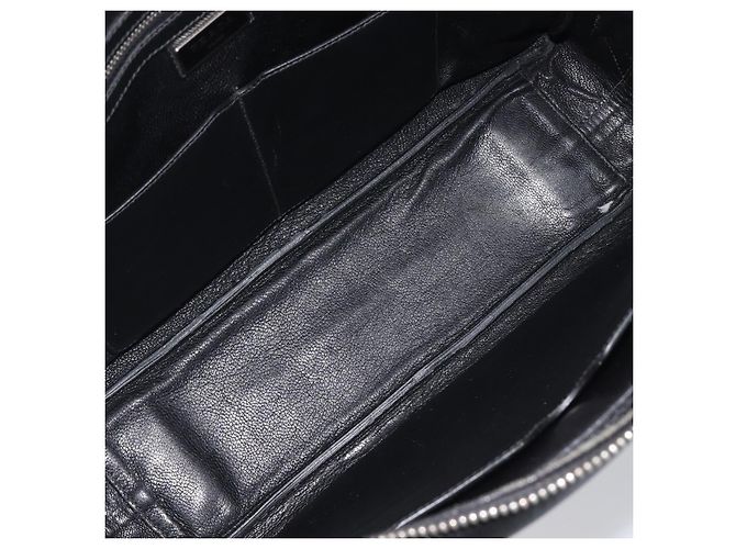 PRADA Hand Bag Saffiano leather Black Emerald Green - vista 10