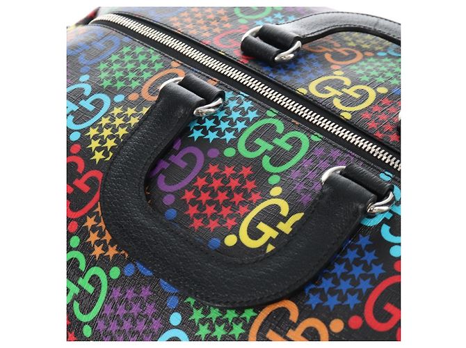 GUCCI GG Psychedelic Boston Bag PVC 2way Multicolor Silver 602619 - vista 10