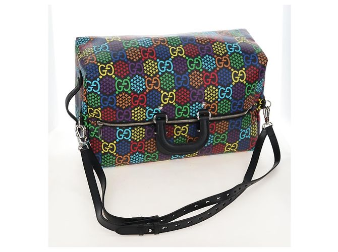 GUCCI GG Psychedelic Boston Bag PVC 2way Multicolor Silver 602619 - vista 12
