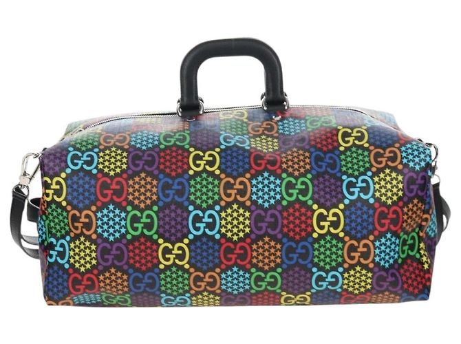 GUCCI GG Psychedelic Boston Bag PVC 2way Multicolor Silver 602619 - vista 2