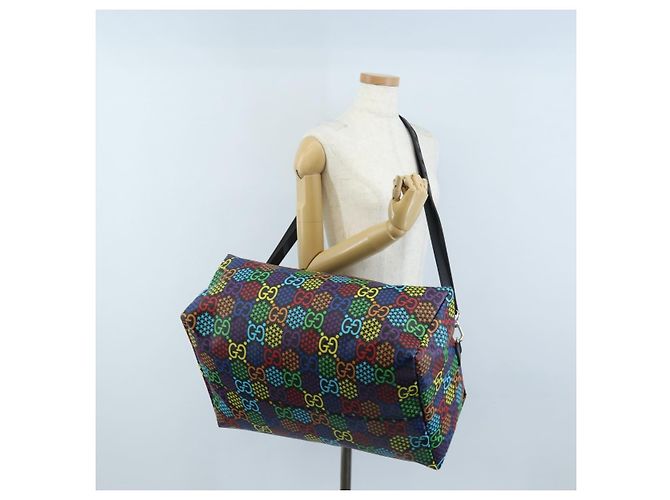 GUCCI GG Psychedelic Boston Bag PVC 2way Multicolor Silver 602619 - vista 29