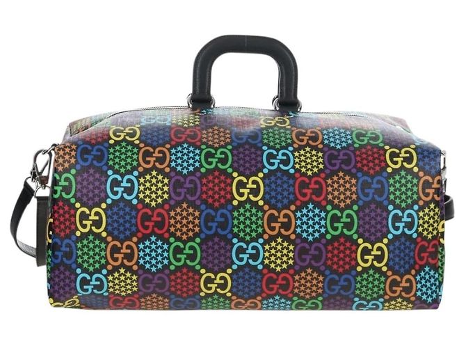 GUCCI GG Psychedelic Boston Bag PVC 2way Multicolor Silver 602619 - vista 3