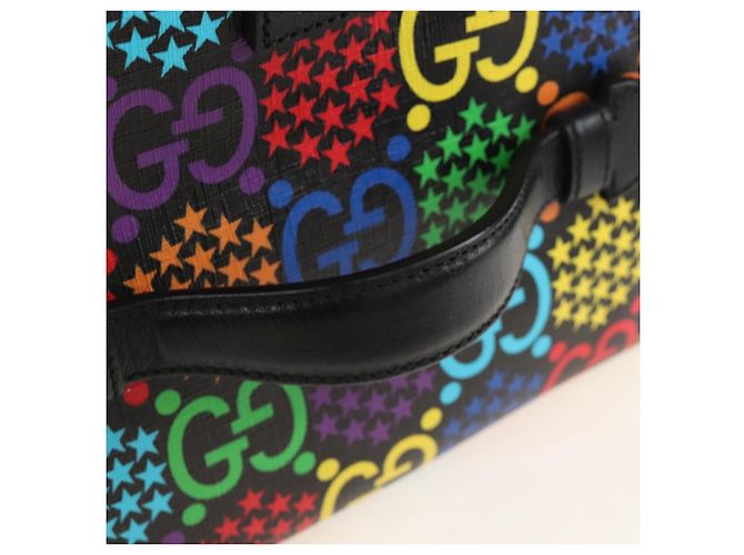 GUCCI GG Psychedelic Boston Bag PVC 2way Multicolor Silver 602619 - vista 6