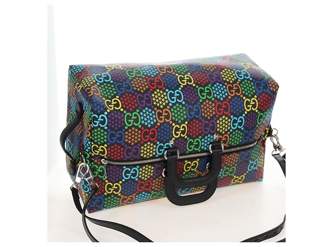 GUCCI GG Psychedelic Boston Bag PVC 2way Multicolor Silver 602619 - vista 8