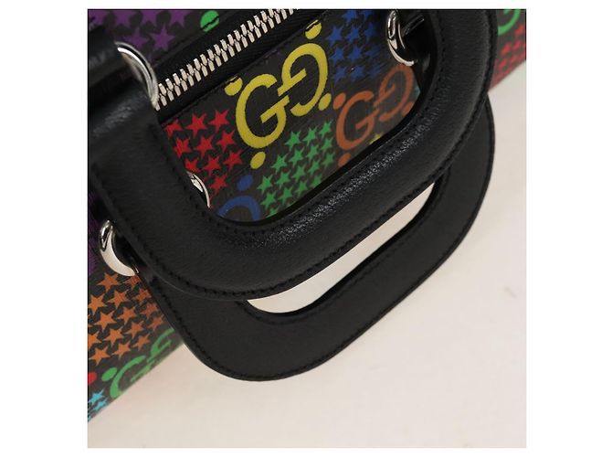 GUCCI GG Psychedelic Boston Bag PVC 2way Multicolor Silver 602619 - vista 9