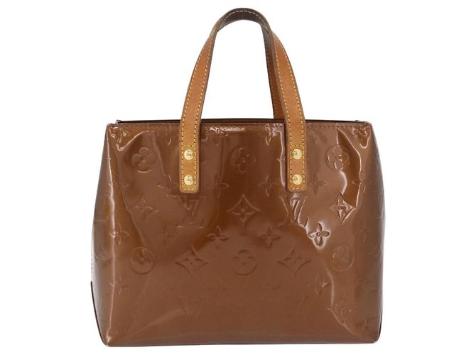 LOUIS VUITTON Monogram Vernis Reade PM Hand Bag Bronze M91146 LV - vista 13