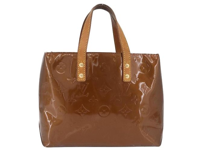 LOUIS VUITTON Monogram Vernis Reade PM Hand Bag Bronze M91146 LV - vista 2
