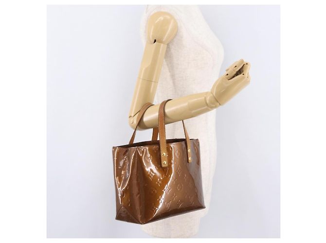 LOUIS VUITTON Monogram Vernis Reade PM Hand Bag Bronze M91146 LV - vista 23