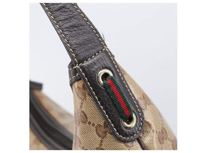 GUCCI GG Crystal Web Sherry Line Bag Coated Canvas Beige 293596 - vista 16