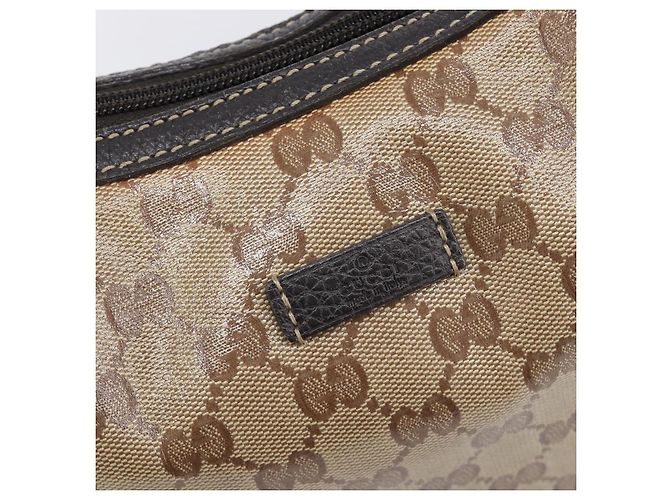 GUCCI GG Crystal Web Sherry Line Bag Coated Canvas Beige 293596 - vista 17