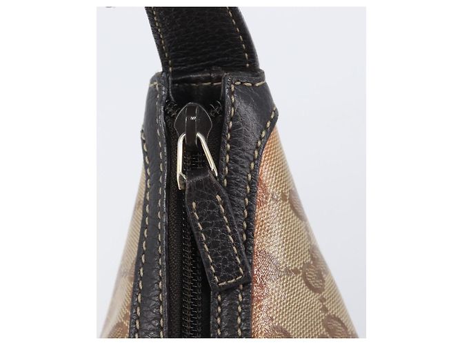 GUCCI GG Crystal Web Sherry Line Bag Coated Canvas Beige 293596 - vista 19