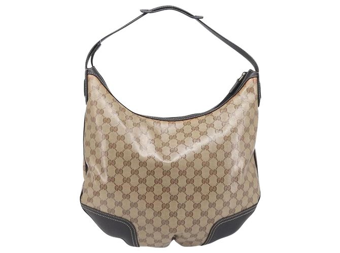 GUCCI GG Crystal Web Sherry Line Bag Coated Canvas Beige 293596 - vista 3