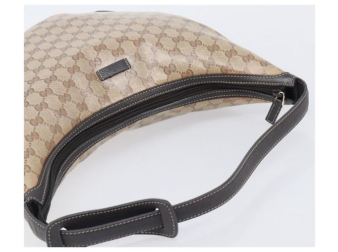 GUCCI GG Crystal Web Sherry Line Bag Coated Canvas Beige 293596 - vista 6