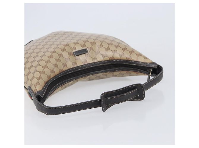 GUCCI GG Crystal Web Sherry Line Bag Coated Canvas Beige 293596 - vista 9