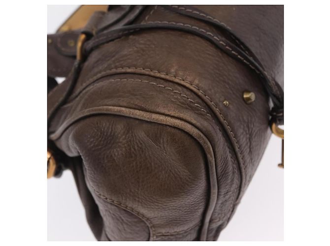 Chloé Chloe Paddington Hand Bag Leather Brown Gold Silver - vista 13