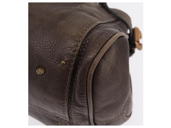 Chloé Chloe Paddington Hand Bag Leather Brown Gold Silver - vista 14