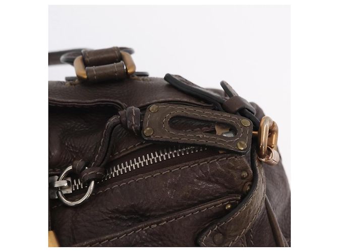 Chloé Chloe Paddington Hand Bag Leather Brown Gold Silver - vista 15