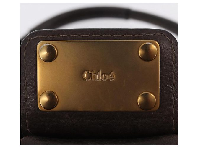 Chloé Chloe Paddington Hand Bag Leather Brown Gold Silver - vista 18