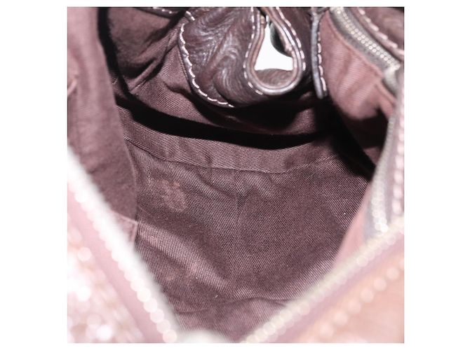 Chloé Chloe Paddington Hand Bag Leather Brown Gold Silver - vista 24