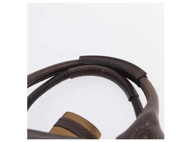 Chloé Chloe Paddington Hand Bag Leather Brown Gold Silver - vista 8