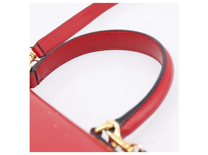 Céline CELINE Hand Bag Leather 2way Red Gold - vista 10