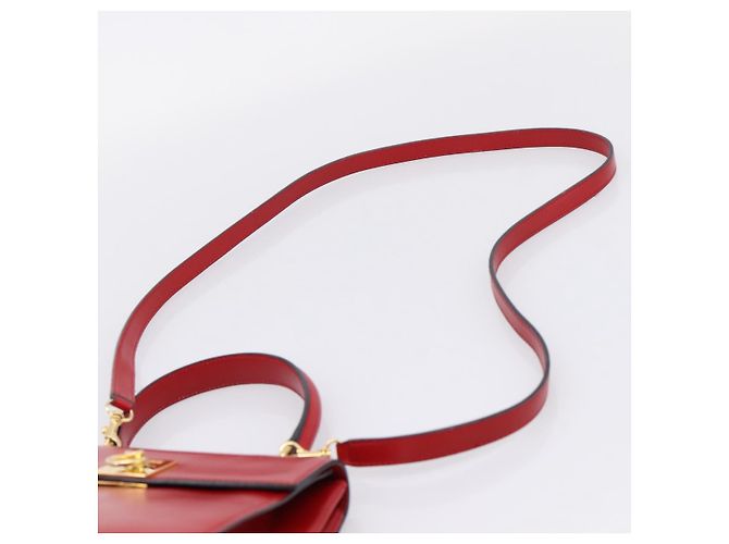 Céline CELINE Hand Bag Leather 2way Red Gold - vista 12