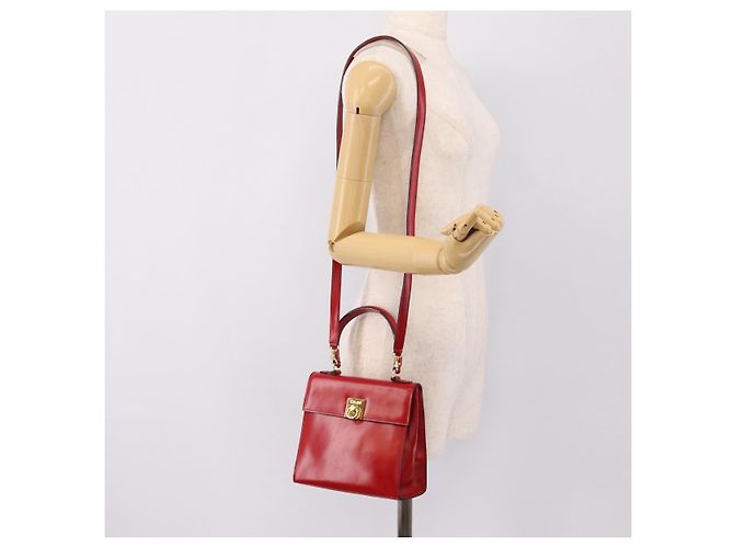 Céline CELINE Hand Bag Leather 2way Red Gold - vista 29