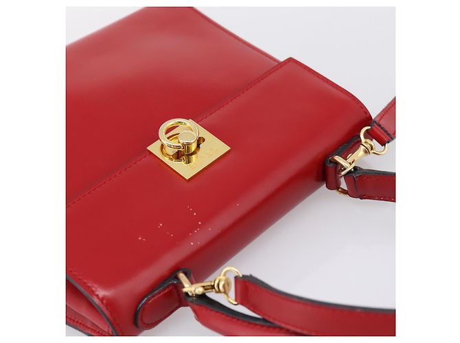 Céline CELINE Hand Bag Leather 2way Red Gold - vista 7