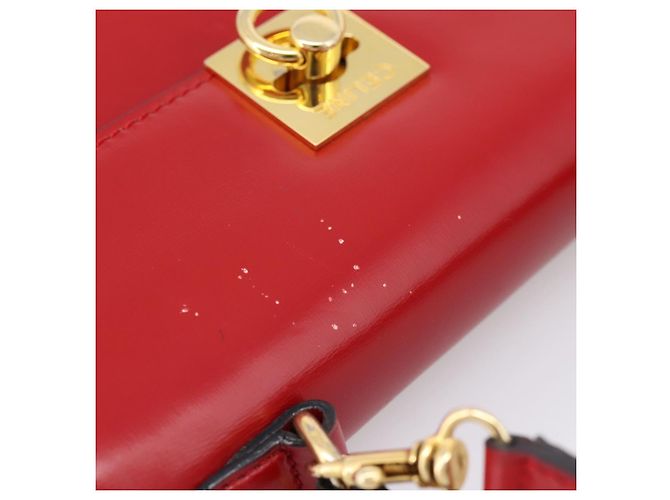 Céline CELINE Hand Bag Leather 2way Red Gold - vista 8
